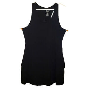 Tek Gear Black Tank Dress Petite XL 2 Pockets Athleisure Comfort Travel Errands